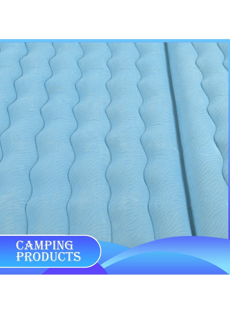 Manful Inflatable Mattress with Pump Portable Outdoor Air Mattress Foldable Single Thickened Flocking Mattress for Outdoor and Home  - Image 5