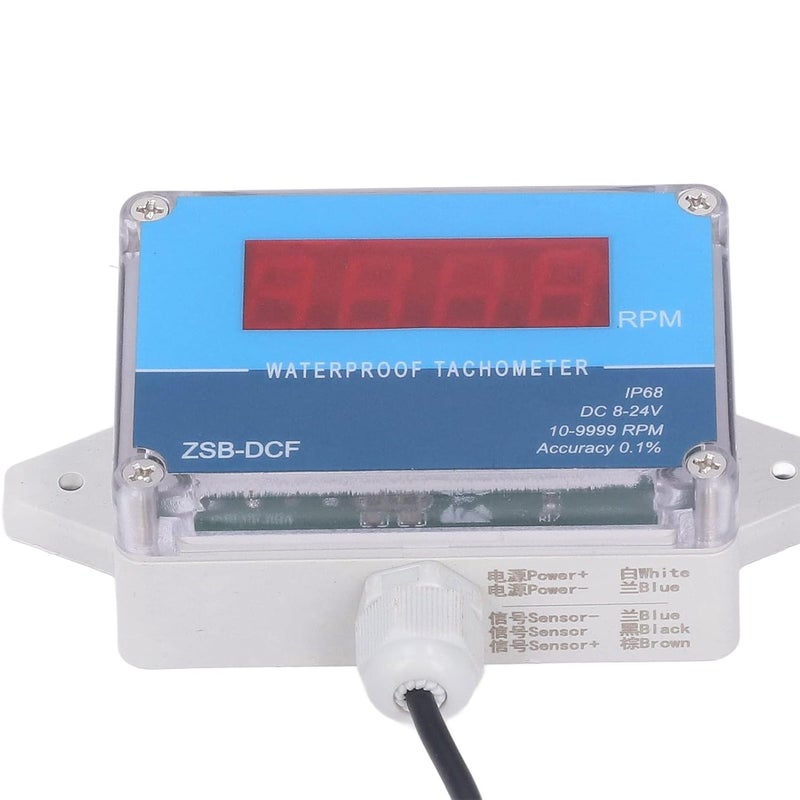LED Digital Motor Tachometer Precision Machined Speed Gauge for Ship Mechanical Equipment for Wide Application - Image 2