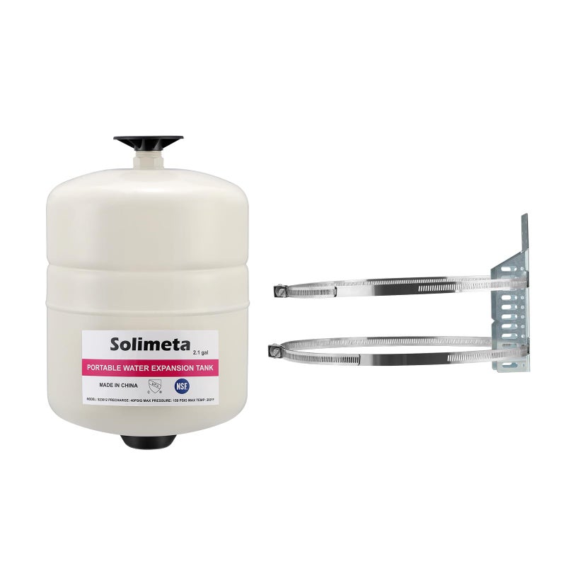 Solimeta 2.1 Gallon Potable Water Expansion Tank With Adjustable Wall Mounting Bracket - Image 1