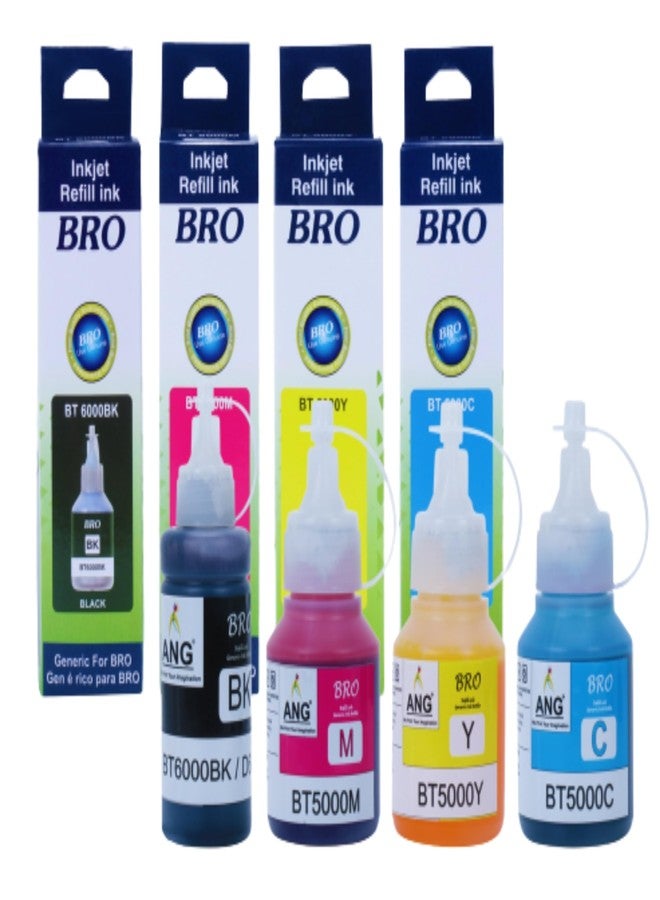 إيه إن جي عبوة حبر ANG لطابعات brotherr من سلسلة T، متوافقة مع طرازات DCP-T300، T500W، T700W، MFC-T800W، عبوة حبر لطابعات brotherr (عبوتان أسودتان) - Image 1