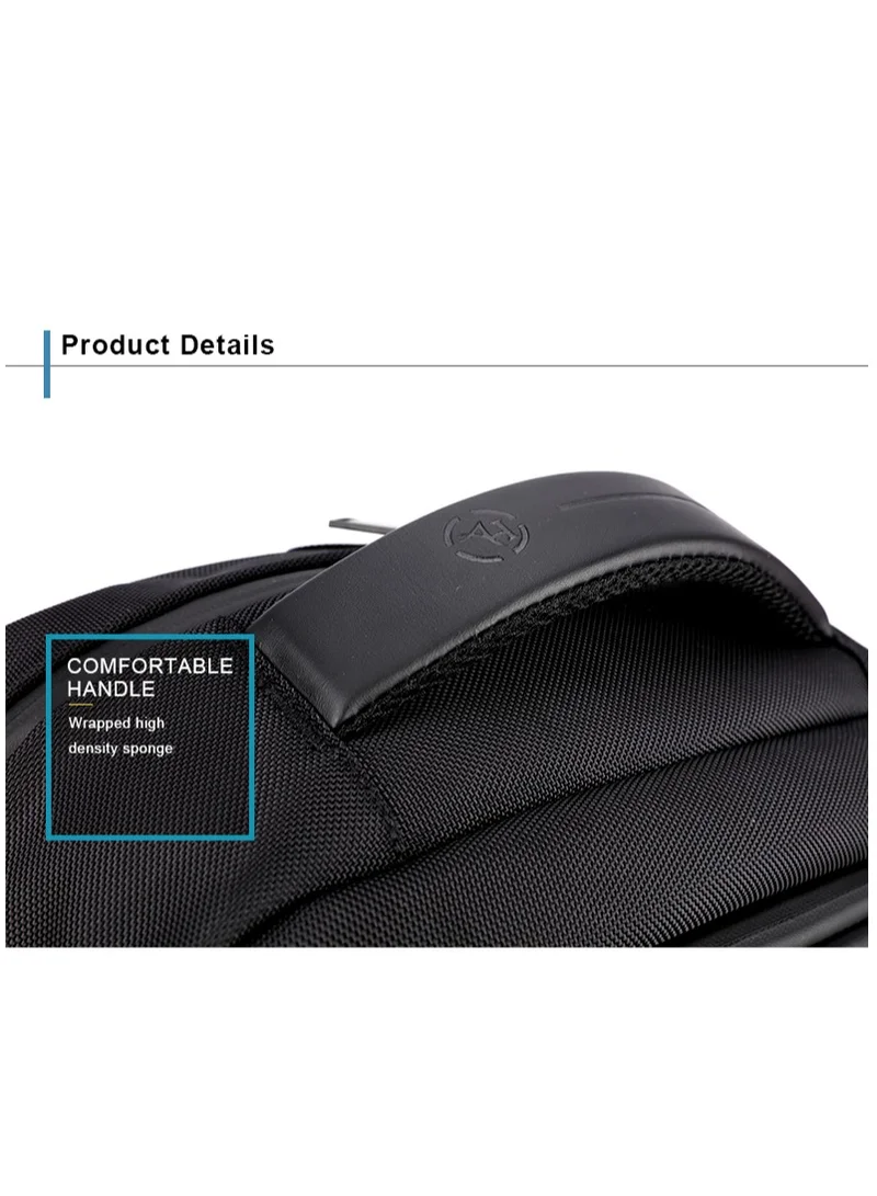 ARCTIC HUNTER Casual Daypack Durable Water Resistant 23 L Computer Bag with Luggage Carry Strap and Anti-Theft pockets for Men and Women B00111C Black
