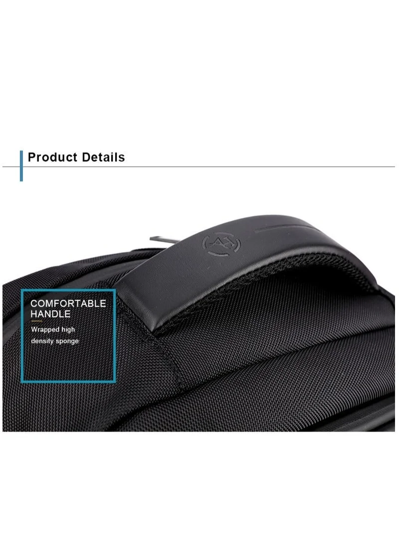 Arctic Hunter  Casual Daypack Durable Water Resistant 23 L Computer Bag with Luggage Carry Strap and Anti-Theft pockets for Men and Women, B00111C, Black  | Best Price UAE