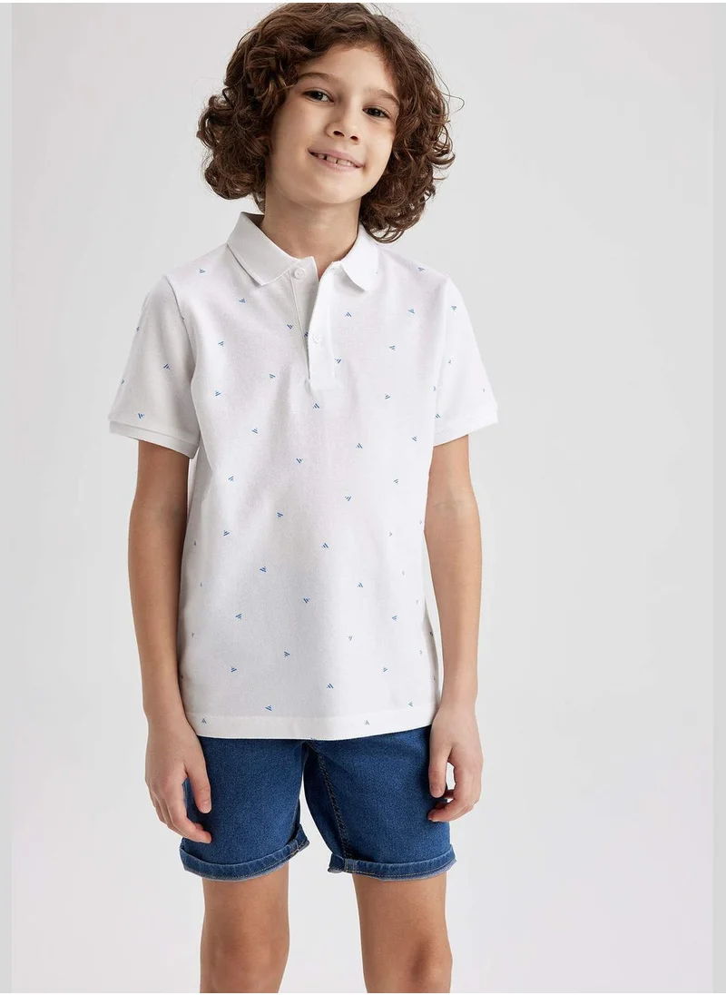 DeFacto Boy Knitted Short Sleeve Polo T-Shirt