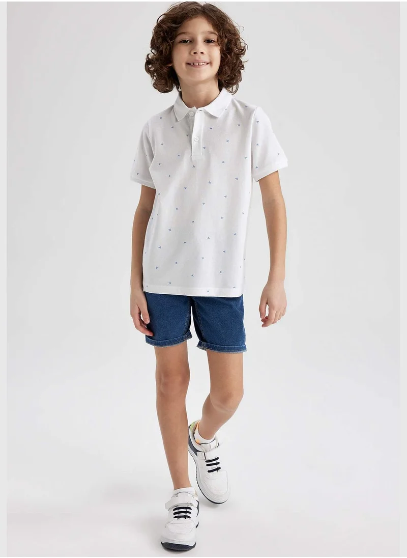 DeFacto Boy Knitted Short Sleeve Polo T-Shirt