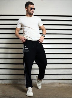 HIGH STAR Navy Oversized Track Pant for Men with Elasticated Drawstring Closure  - Image 1