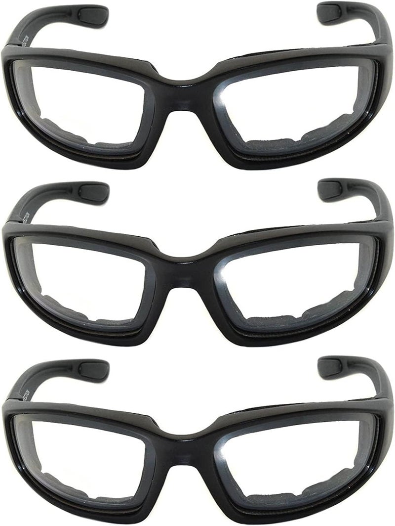 OWL 3 Pack Motorcycle Riding Glasses, Padded Sport Sunglasses, Assorted Colors for Men and Women - Image 2