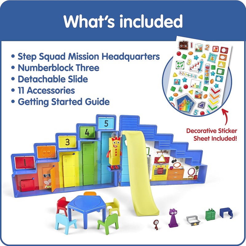 hand2mind hand2mind Numberblocks Super Secret Step Squad Headquarters Play Set Toddler Doll House Clubhouse Dollhouse Action Figure House Cartoon Character Toys Imaginative Toys - Image 2