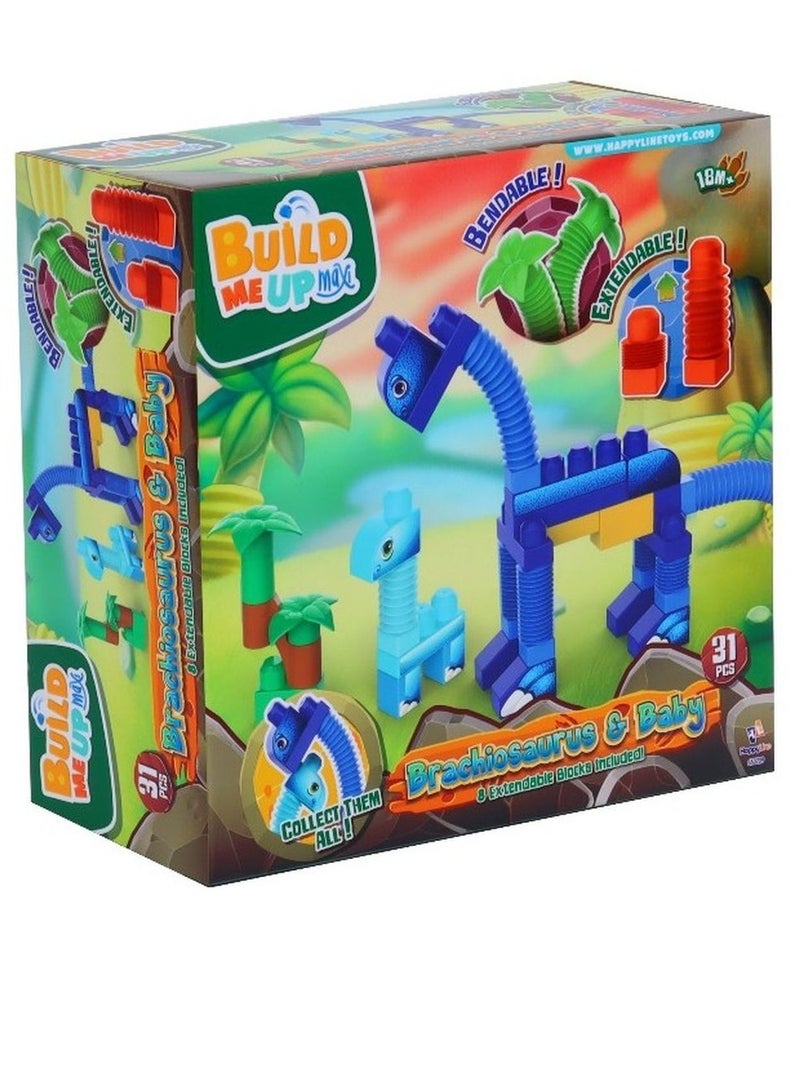 Build Me Up Maxi Brachiosaurus And Baby 31 Pieces - 650209 - Image 1