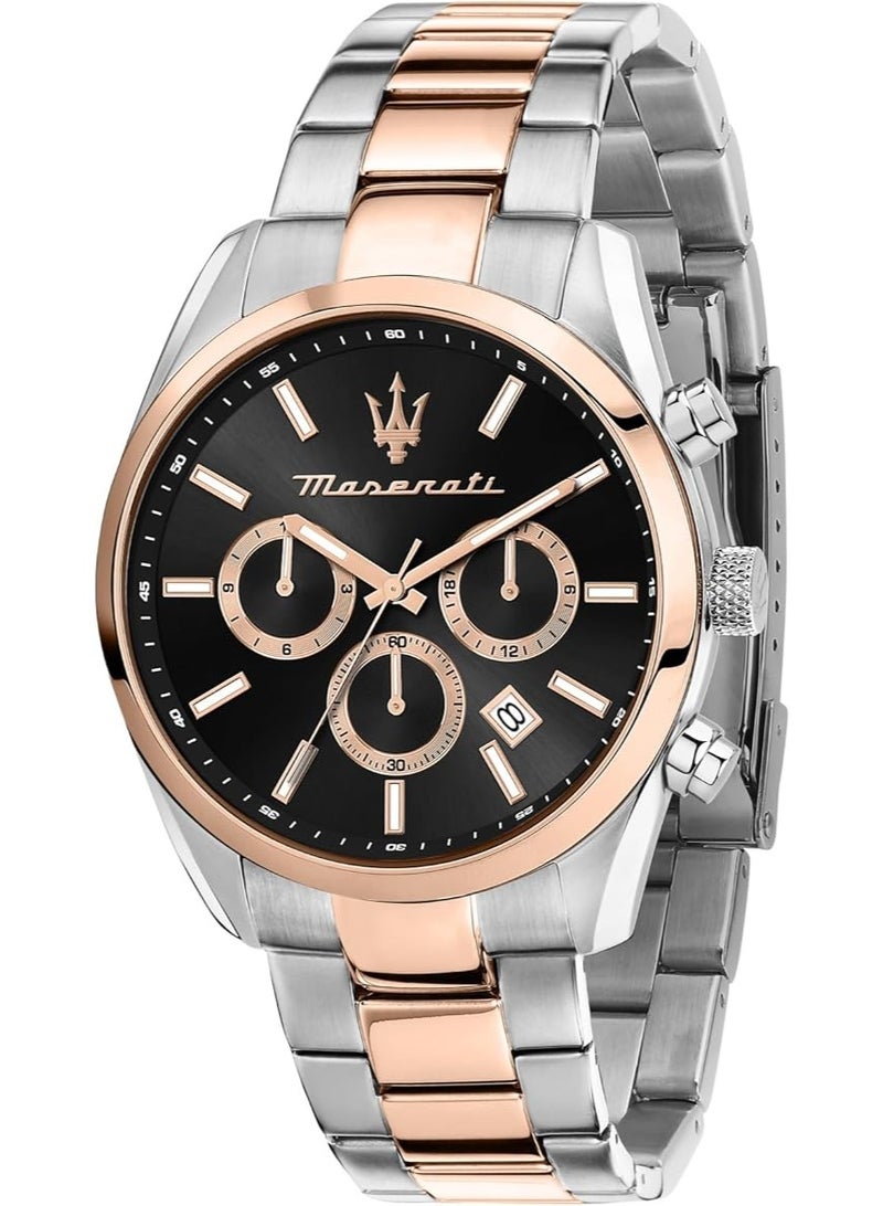 Maserati ATTRAZIONE 43 MULTI. BLK DIAL BR SS+RG - Image 1