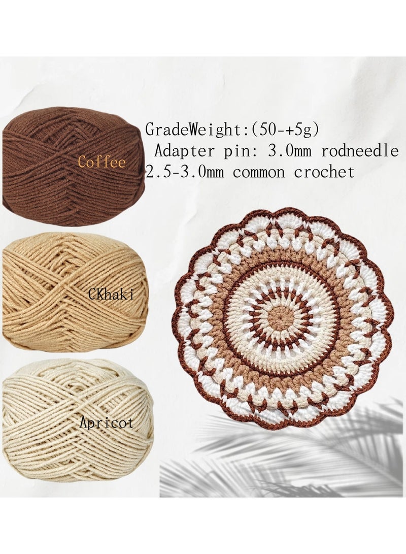 Hand Knitting Pure Cotton Yarn Set for Knitting and Crochet. Pack of 7 Skeins, Great for Baby Blankets and Clothes, Super Soft Breathable, Baby Clothes, Baby Blankets, Dolls, Looms Crafts - Image 4