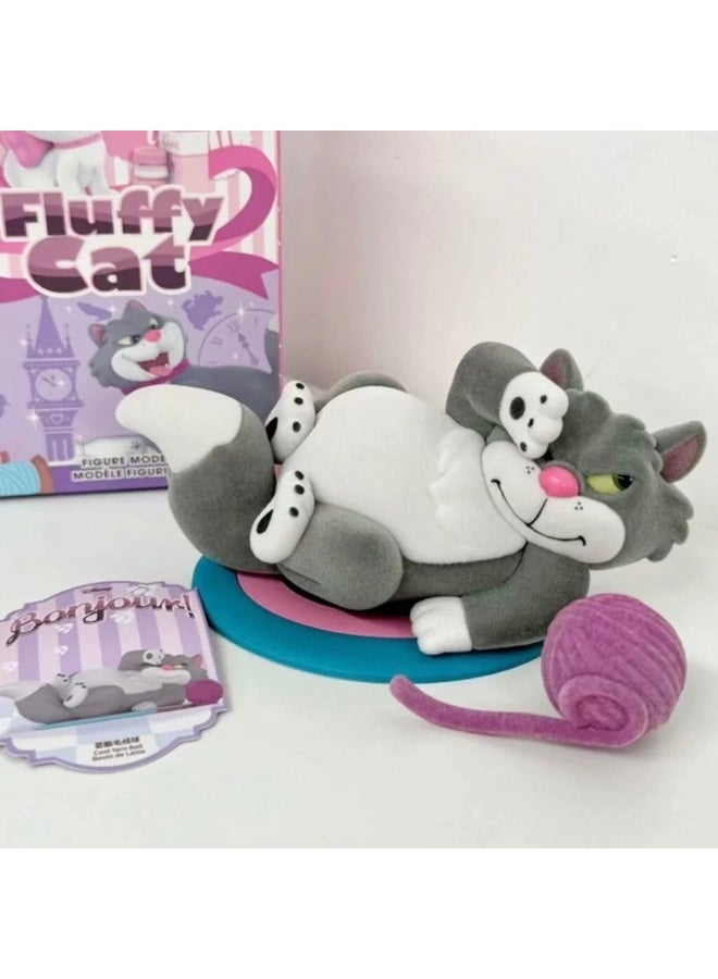 MINISO x Disney Fluffy Cat Collection Plush Figure Blind Box, Full Display Set of 6 Sealed Mystery Boxes, Character Collectible for Display and Gifting - Image 2