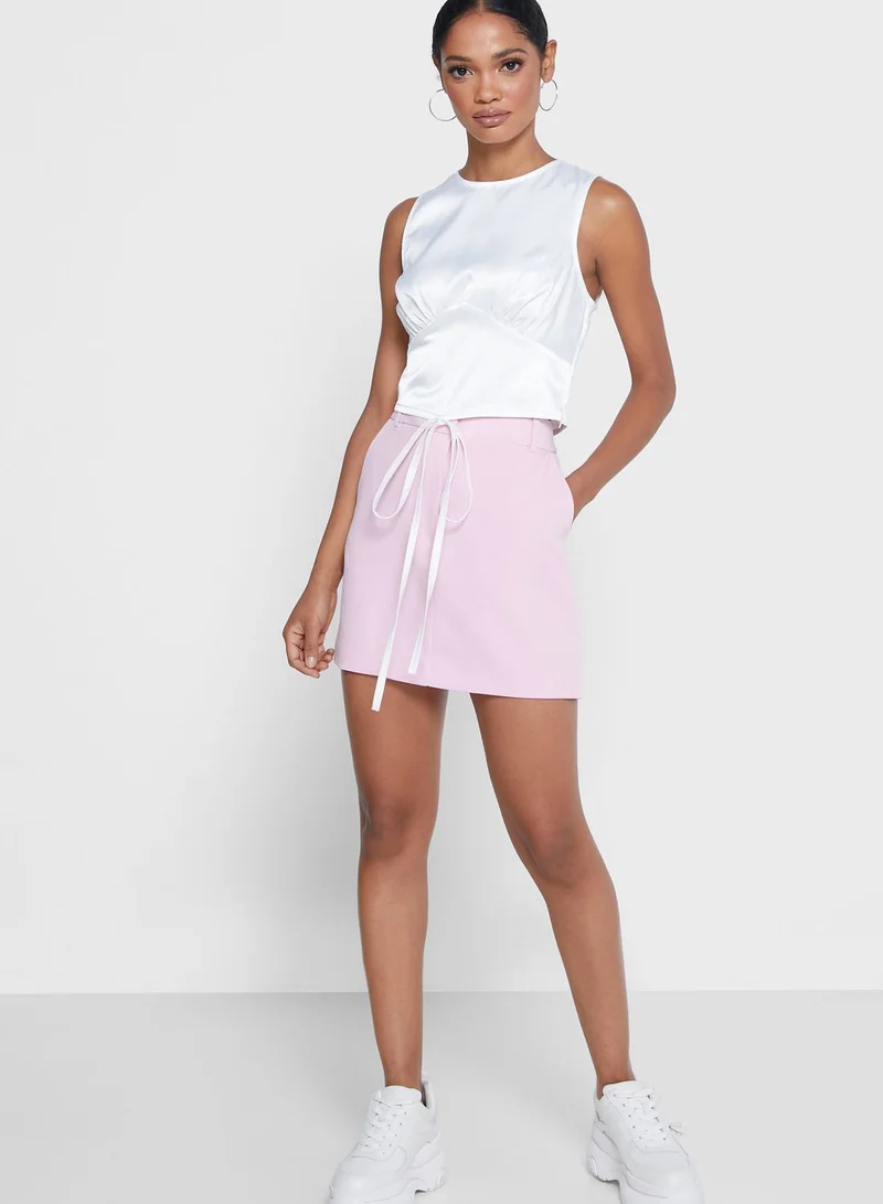 TOPSHOP Front Tie Tank Top