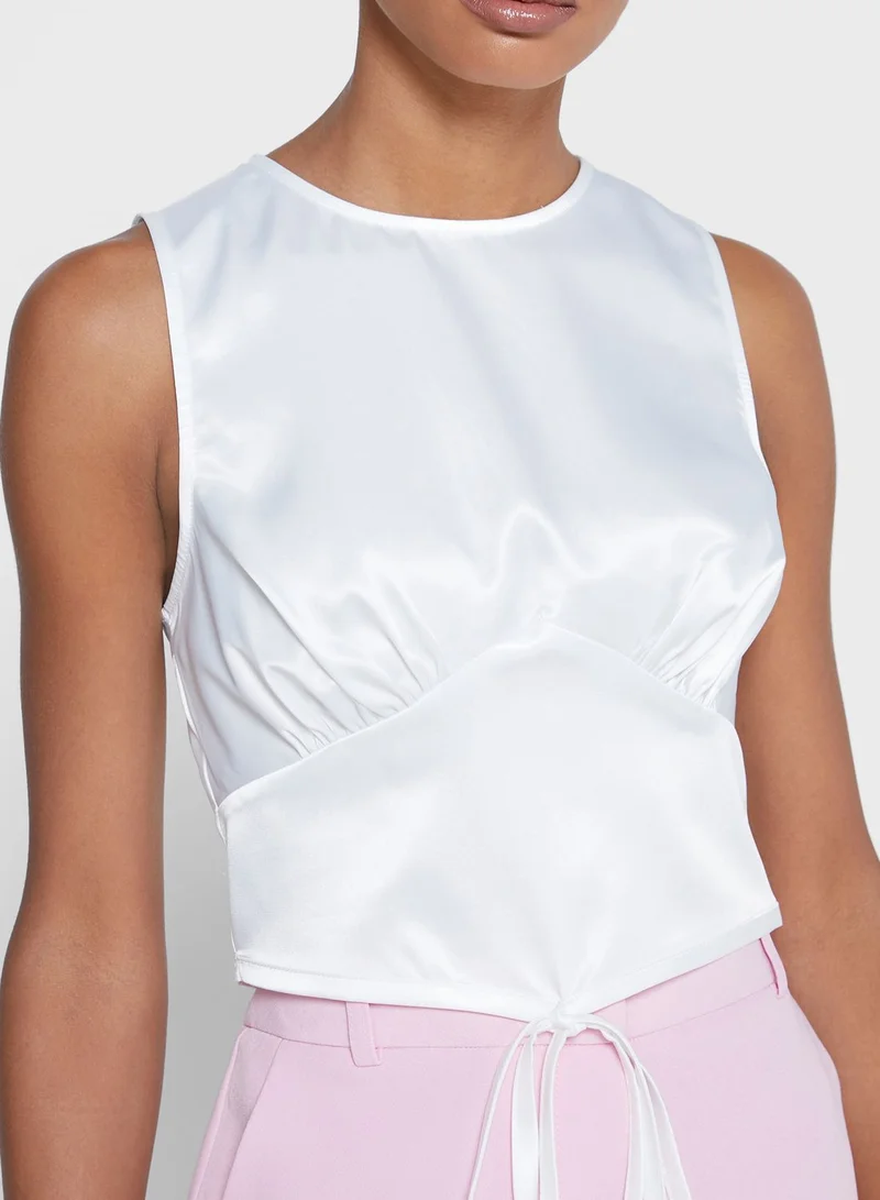TOPSHOP Front Tie Tank Top