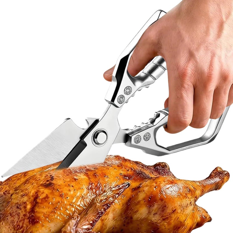 Heavy Duty Kitchen Scissors Non Slip Handle All Purpose Food Shears For Chicken Bones - Image 2