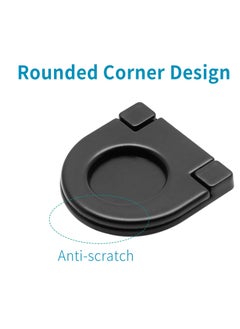 KASTWAVE 6PCS Black Aluminum Alloy Flush Ring Pulls, Hidden Recessed Drawer Handles for Cabinet, Drawer, Cupboard, Dresser - Modern Style, 1-3/8 Inch Diameter, 36mm Length  - Image 3