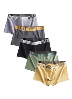Generic 5 packs of men's short boxers and boxers, breathable stretch cotton moisture-wicking underwear, a modern fit with a low waist  - Image 1