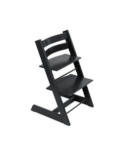 STOKKE Tripp Trapp Chair Adjustable, Convertible Baby High Chair For Toddlers , Children And Adults Convenient, Comfortable And Ergonomic Classic Design - Black  - Image 1