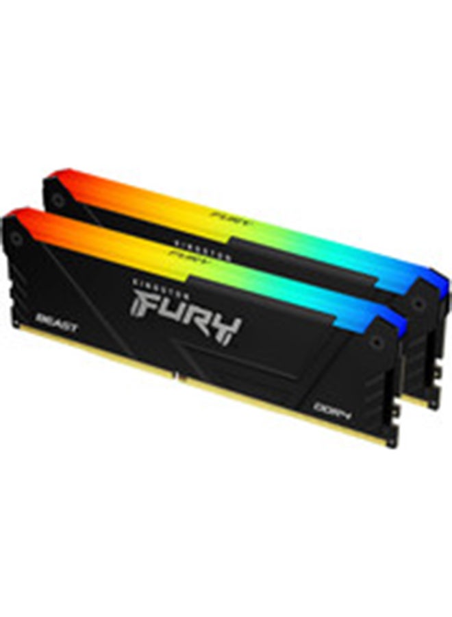 كينغستون Fury Beast RGB 16GB 3600MT/s DDR4 CL17 DIMM (مجموعة من 2) ذاكرة كمبيوتر KF436C17BB2AK2/16 - Image 1