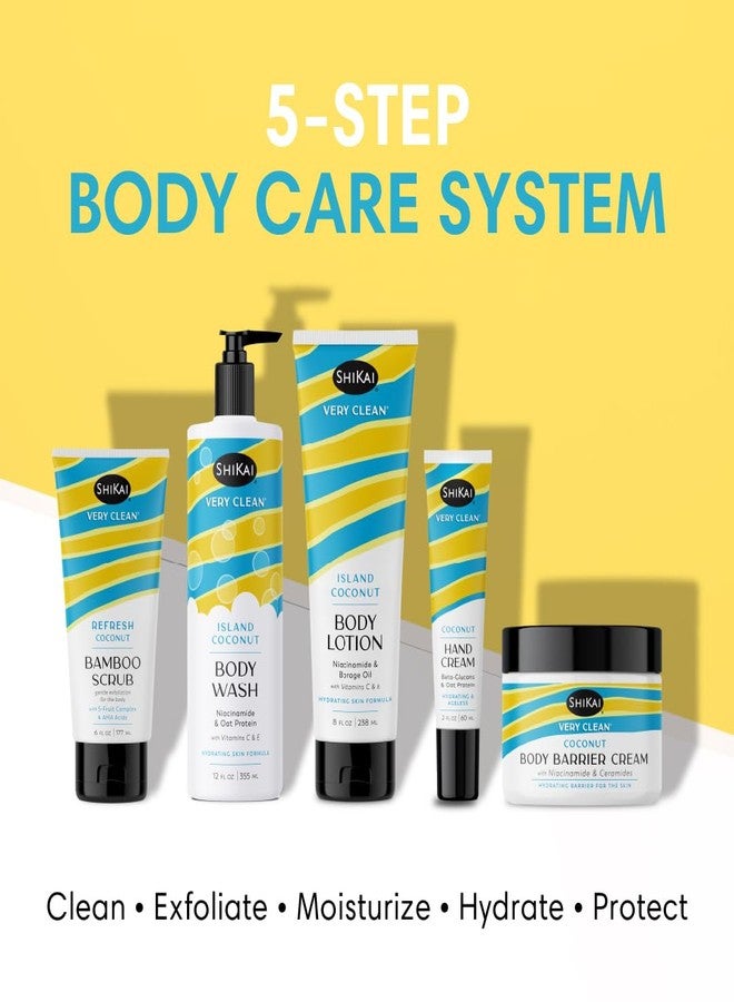 ShiKai Very Clean Bamboo Body Scrub (Refresh Coconut, 6 oz) | Gentle Hydrating & Exfoliating Skin Cleanser | With 5 Fruit Complex & AHA Acids - Image 4