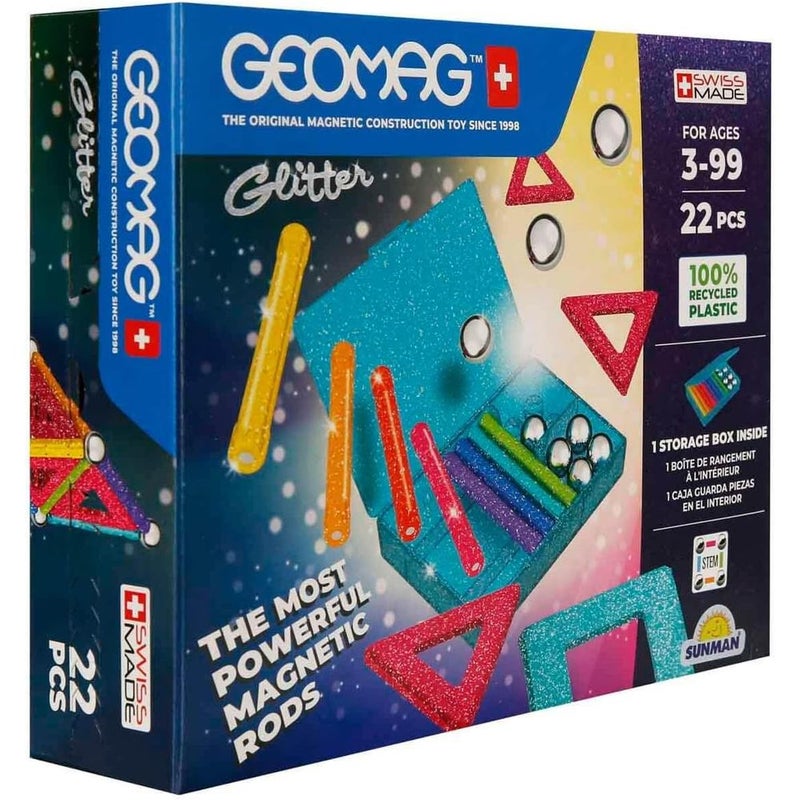 جيوماغ ألقضبان و الألواح اللامعة المغناطيسية 22 قطعة - 534 - Image 1