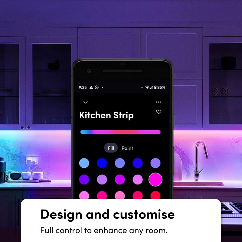 LIFX Lightstrip Color Zones, Wi-Fi Smart LED Light Strip, Full Color with Polychrome Technologyâ„¢, No Bridge Required, Compatible with Alexa, Hey Google, HomeKit and Siri, 120" Kit - Image 2