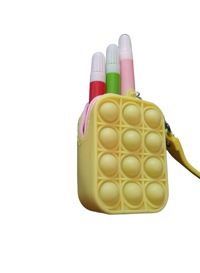 Pop It Figet Toys Coin Purses Mini Soft Silicone Wallet Bags Kids Gift Toy  - Image 2