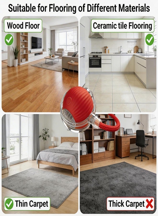 Interactive Smart Wake Pet Ball with Teaser Tail for Cats & Dogs(red) - Image 5