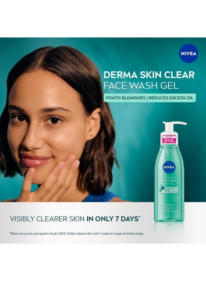 Nivea Derma Skin Clear Wash Gel (150Ml), Deep Cleansing Face Wash Gel, Salicylic Acid Face Wash Enriched With Niacinamide To Cleanse Pores And Remove Impurities - Image 2