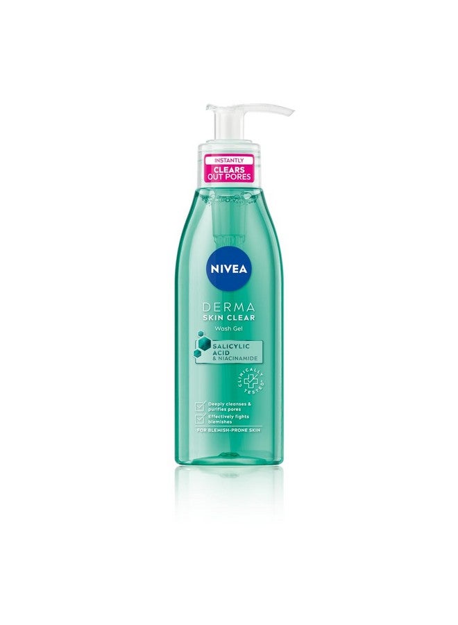 Nivea Derma Skin Clear Wash Gel (150Ml), Deep Cleansing Face Wash Gel, Salicylic Acid Face Wash Enriched With Niacinamide To Cleanse Pores And Remove Impurities - Image 1