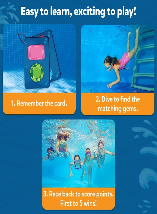 سكيلماتيكس ألعاب سكيلماتيكس المائية - ابحث وارش، لعبة البحث عن الأشياء المائية، لعبة غوص في حمام السباحة للأطفال، متعة صيفية وهدايا للأولاد والبنات من عمر 6 إلى 11 عامًا فما فوق، تتضمن 64 جوهرة ملونة - Image 4