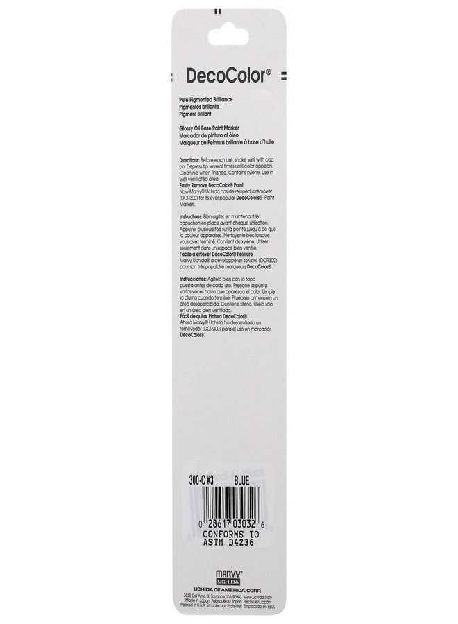 Marvy Uchida DecoColor Broad Glossy Oil-Based Paint Marker - Blue - Image 2