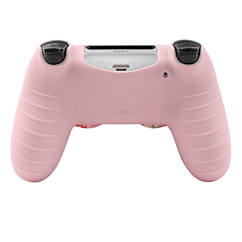 RALAN Pink Controller Skins for PS4,Fruit Silicone Controller Cover Skin Protector Compatible /PS4 Slim/PS4 Pro Controller with 2 Cute Thumb Grips Caps… - Image 3
