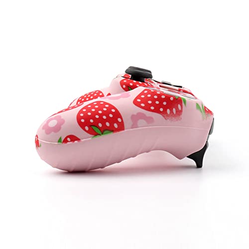 RALAN Pink Controller Skins for PS4,Fruit Silicone Controller Cover Skin Protector Compatible /PS4 Slim/PS4 Pro Controller with 2 Cute Thumb Grips Caps… - Image 4