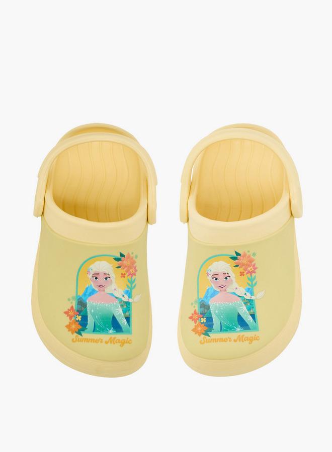 Disney Girls Elsa Print Backstrap Clogs - Image 3