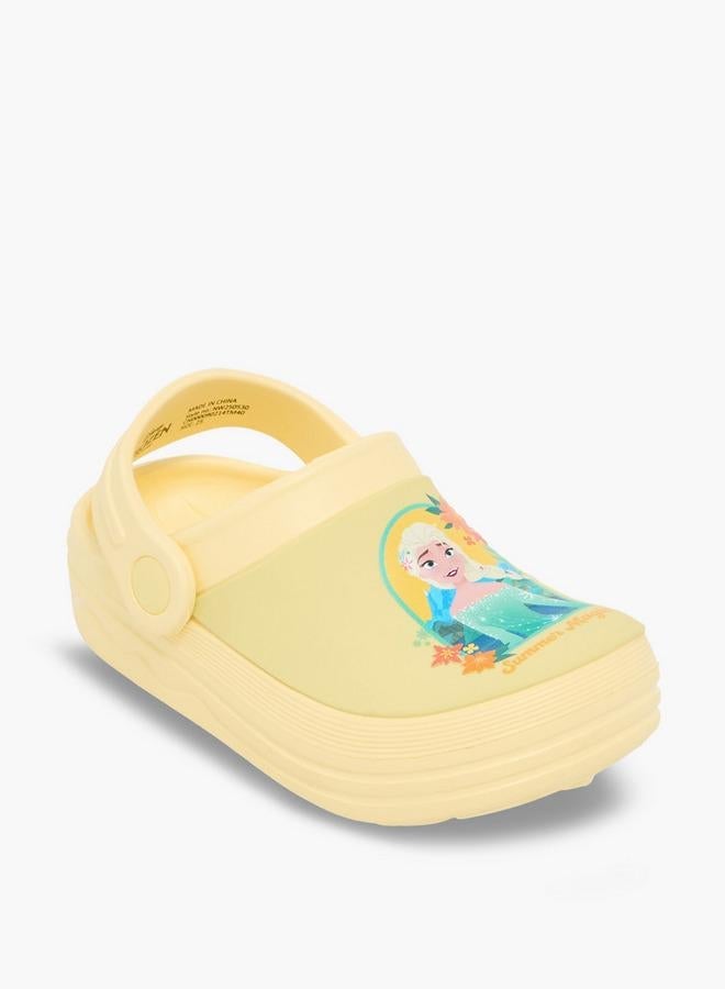 Disney Girls Elsa Print Backstrap Clogs - Image 2