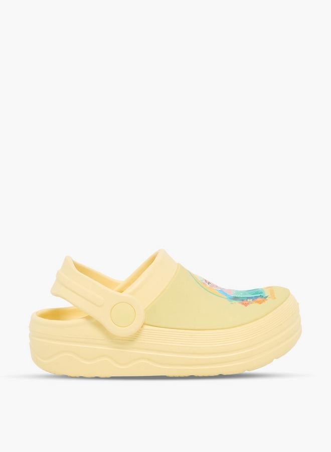 Disney Girls Elsa Print Backstrap Clogs - Image 1