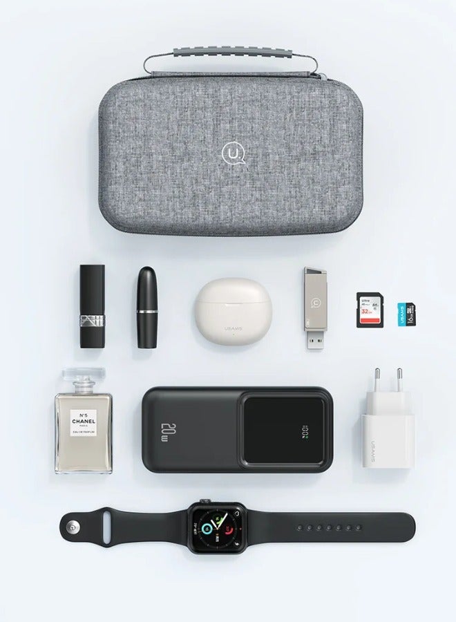 Usams Electronic Organizer Travel USB Cable Accessories Bag/Case Waterproof for Power Bank Charging Cords Chargers Mouse Earphones Flash Drive - Image 2