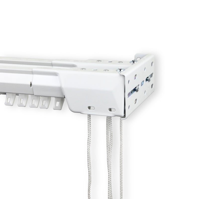 Rod Desyne Heavy Duty Double Traverse Rod Center Open 4884 inch White