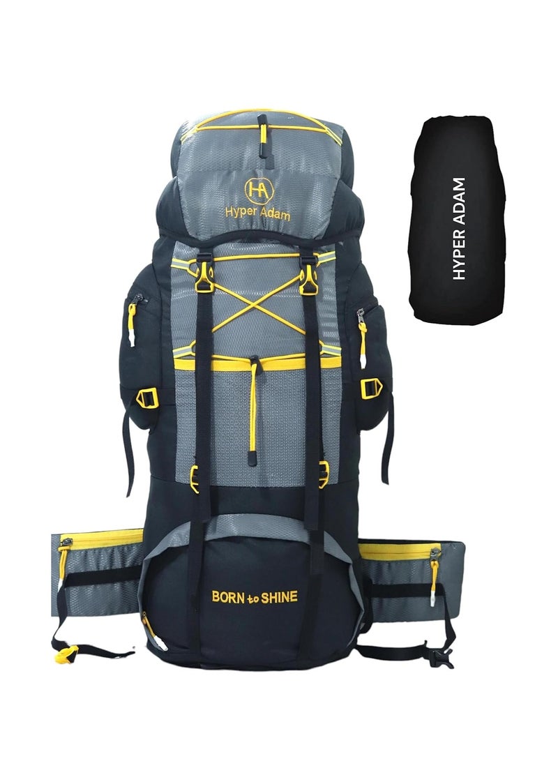 Hyper Adam Rucksack Bags | 75 Litres Travel Bag For Men | Tourist Bag For Travel | Backpack For Hiking Trekking Bag Mountain Bag For Camping | Rain Cover | JHKW - Image 1