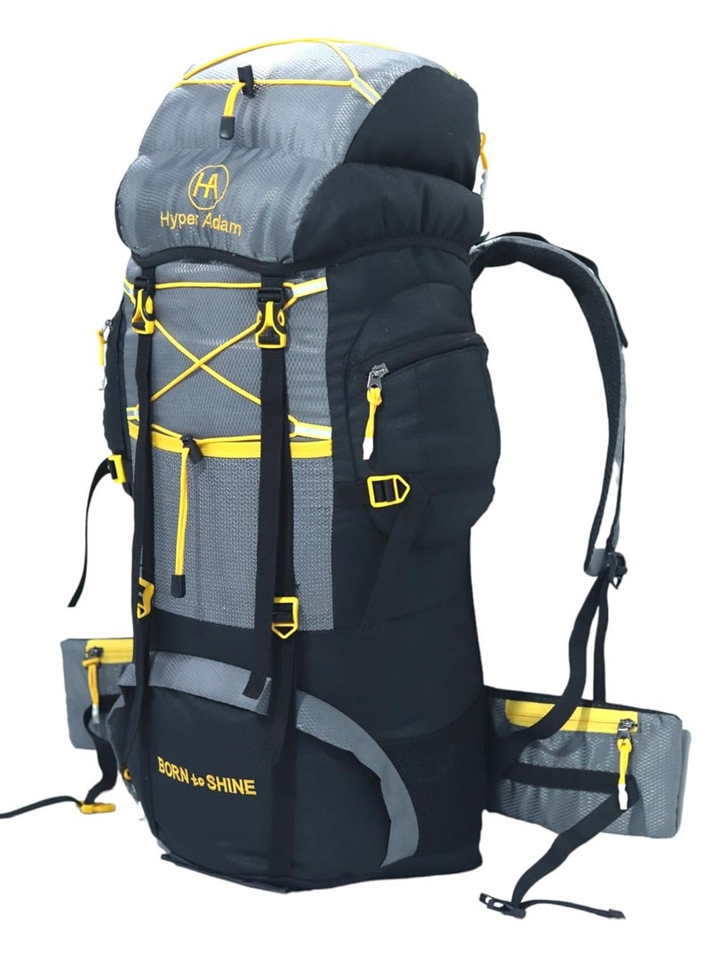 Hyper Adam Rucksack Bags | 75 Litres Travel Bag For Men | Tourist Bag For Travel | Backpack For Hiking Trekking Bag Mountain Bag For Camping | Rain Cover | JHKW - Image 2