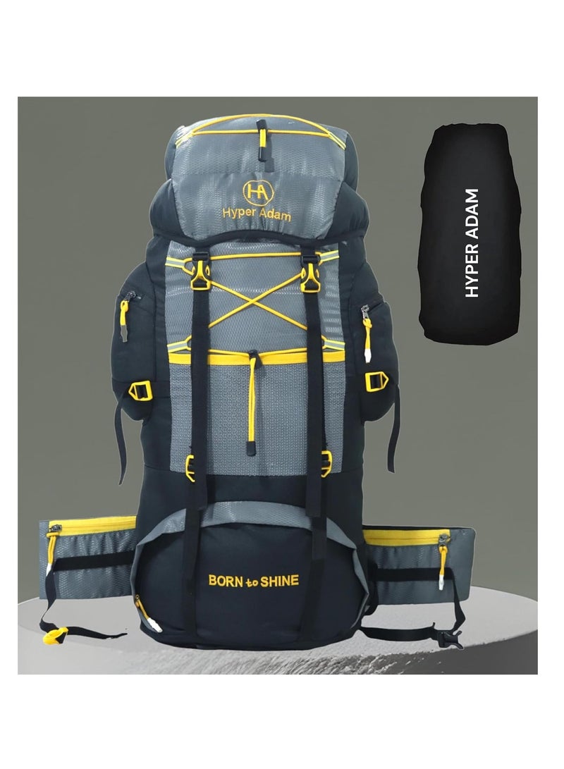 Hyper Adam Rucksack Bags | 75 Litres Travel Bag For Men | Tourist Bag For Travel | Backpack For Hiking Trekking Bag Mountain Bag For Camping | Rain Cover | JHKW - Image 3
