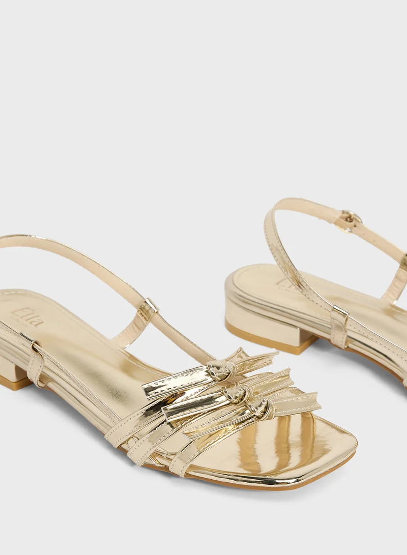 ELLA Flat Sandal With Bows