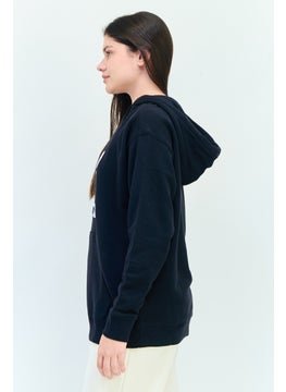 adidas Originals Women Sportswear Fit Long Sleeve Outdoor Hoodie, Black  - Image 3