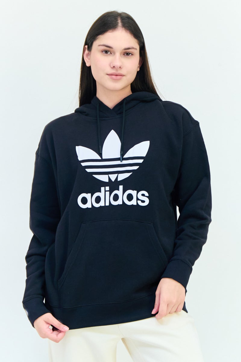 adidas Originals Women Sportswear Fit Long Sleeve Outdoor Hoodie, Black  - Image 1