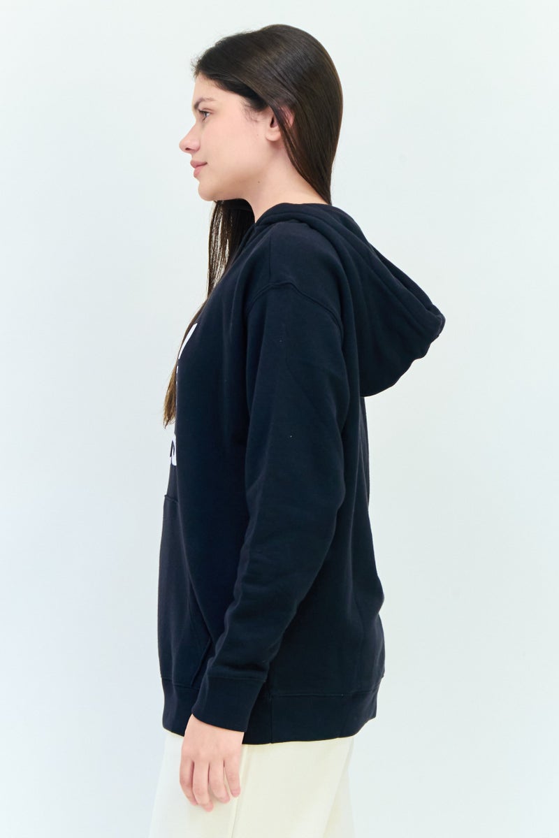 adidas Originals Women Sportswear Fit Long Sleeve Outdoor Hoodie, Black  - Image 3