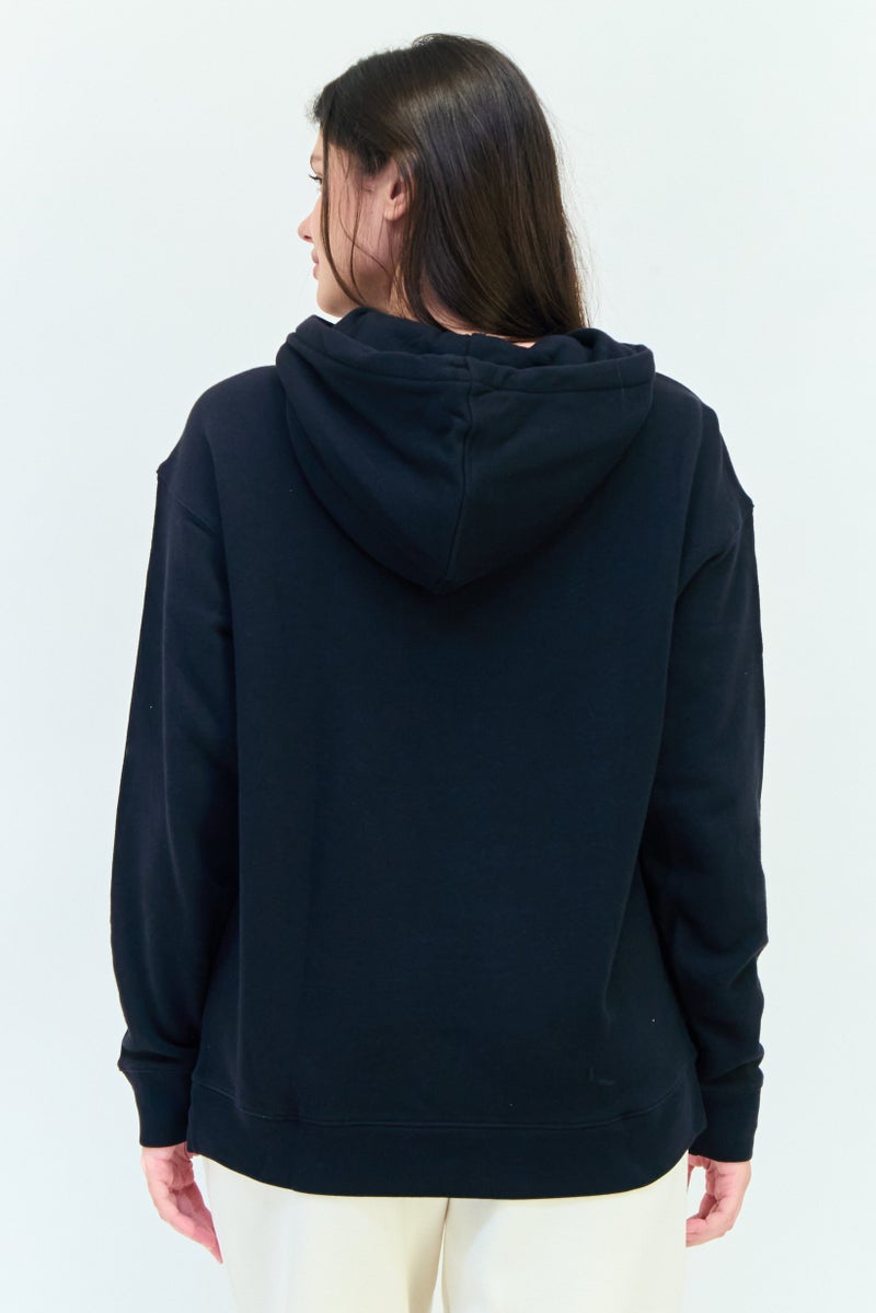 adidas Originals Women Sportswear Fit Long Sleeve Outdoor Hoodie, Black  - Image 2