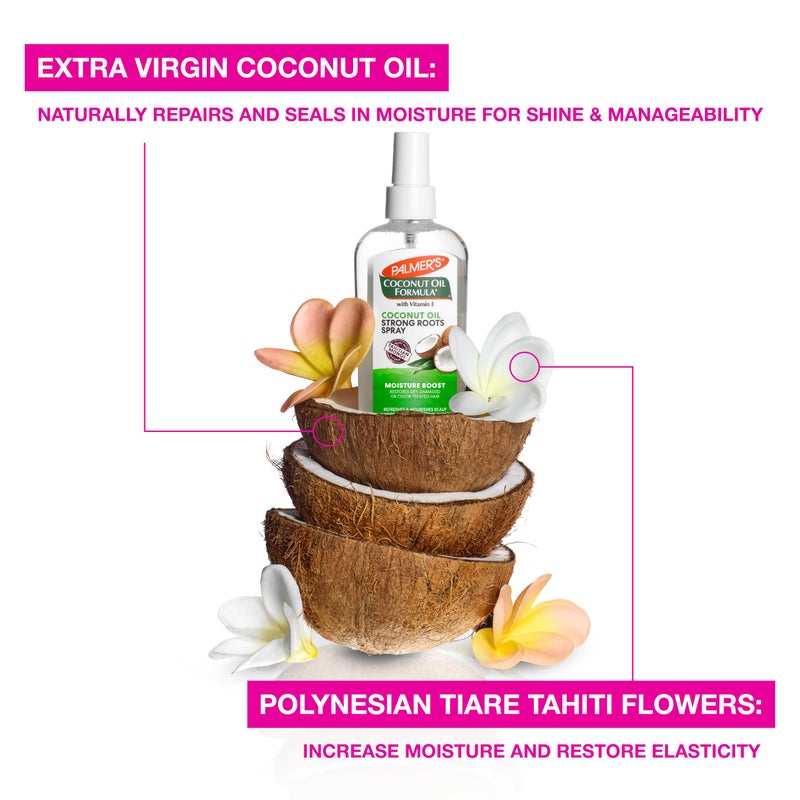 Palmer's Coconut Oil Formula Strong Roots Spray, 5.1 Fl Oz (Pack of 2) Refreshing Coconut Hair Oil for Strengthening Roots & Soothing Dry Itchy Scalp - Image 2