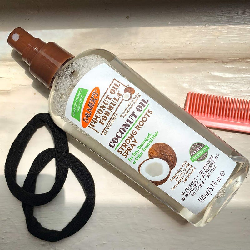 Palmer's Coconut Oil Formula Strong Roots Spray, 5.1 Fl Oz (Pack of 2) Refreshing Coconut Hair Oil for Strengthening Roots & Soothing Dry Itchy Scalp - Image 5