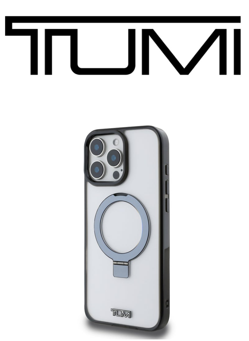 CG MOBILE iPhone 16 Pro Case, supports wireless charging MagSafe, and has an adjustable grip that can be used as a stand, in a French design in a transparent color with an original logo approved by the global brand TUMI. From CG Mobile.  - Image 2