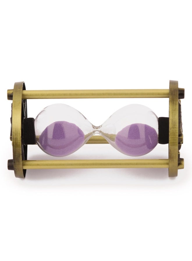 ساعة رملية زجاجية ومعدنية 30 دقيقة لون ذهبي - Image 2